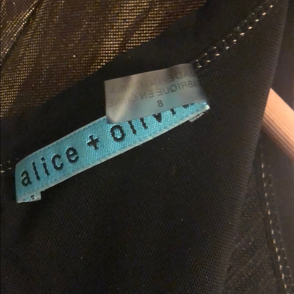 Alice & Olivia metallic gold, lined Tabitha dress - Picture 6 of 7